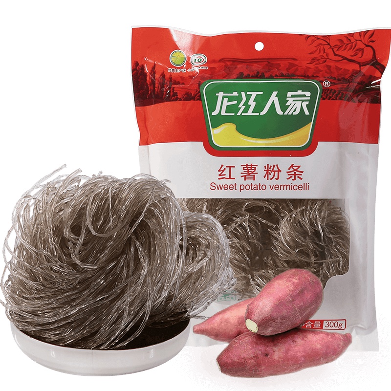 龙江人家 红薯粉条300g 袋装 酸辣粉 火锅粉 红薯 凉拌方便面条状粉条