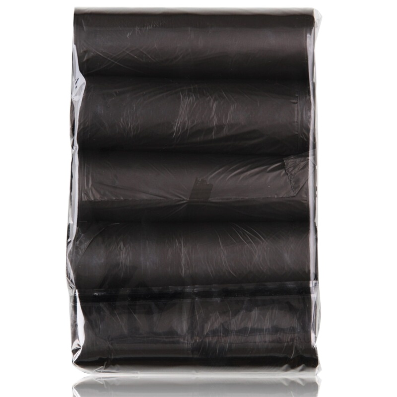 得力(deli)办公生活垃圾袋45*55cm 垃圾分类 办公用品 黑色33070 5卷(150只)1套 5套装