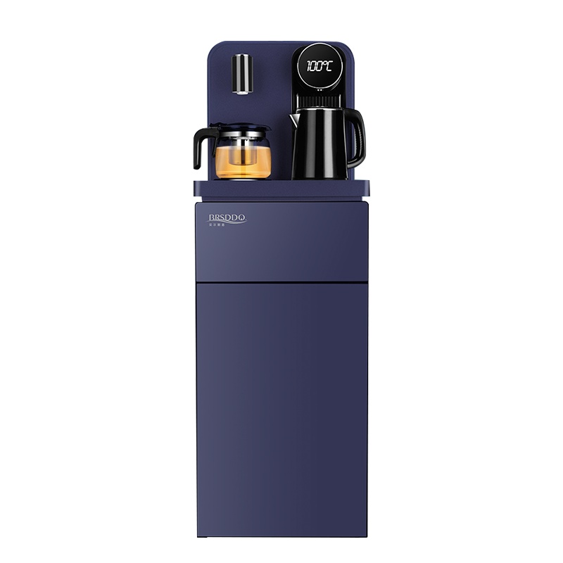 贝尔斯盾(BRSDDQ)饮水机56款藏青色冷热型茶吧机冰热立式全自动上水柜式智能家用自营桶装水下置式水桶台式办公室