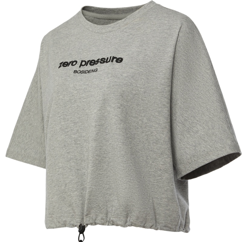 波司登2021新款短袖T恤女季上衣绑带宽松短袖常规B10225092