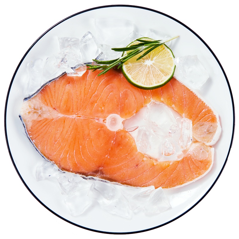 寰球渔市 智利三文鱼扒1.2斤 鱼肉 中段轮切冷冻进口三文鱼 600g/盒 海鲜水产 生鲜 进口海鲜