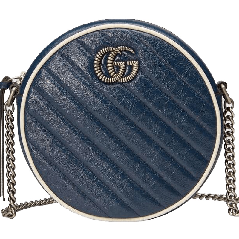 【预定】GUCCI/古驰GG Marmont系列圆形迷你肩背包 18.5*18.5*6.5CM
