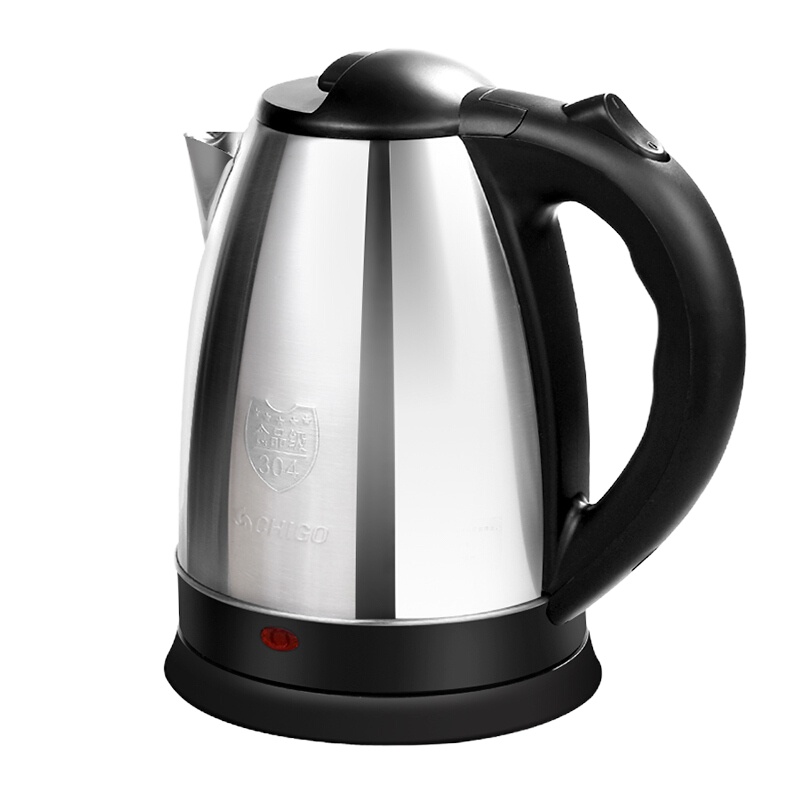 志高(CHIGO) 电水壶 不锈钢电水壶按键开关烧水壶电热水壶1500W1.8L ZG-F18