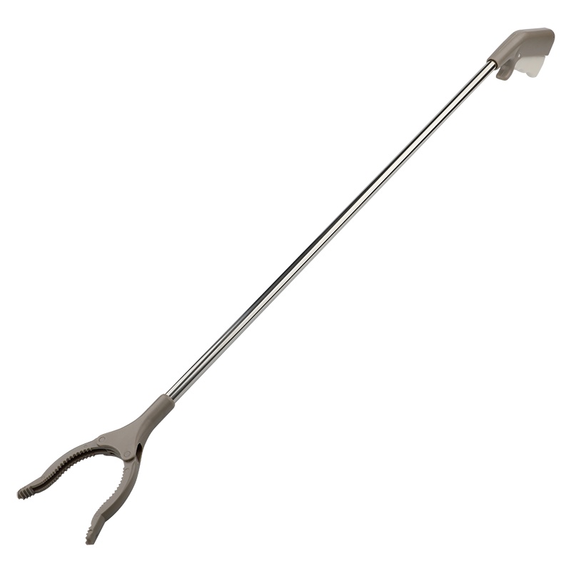 垃圾捡拾器 不锈钢垃圾夹 不锈钢圆管 垃圾分类工具 免弯腰环卫工具 拾物器85cm/90cm 不锈钢圆管[3018]