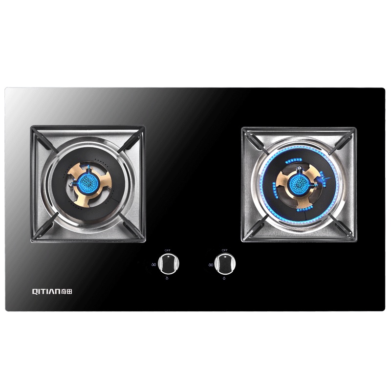 奇田(Qitian) JZT-A16-09-M10直喷火台式嵌入式燃气灶 家用燃气灶 煤气炉 双炉 天然气
