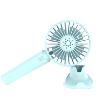 [苏宁宜品]1200毫安蓝色手持USB小风扇可充电带支架迷你手持学生办公随时便携小风扇