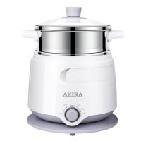 新加坡爱家乐(AKIRA) D2 1.8升多功能迷你电煮锅电炖锅电蒸锅电火锅 一锅多用 宿舍学生煮锅 一人食
