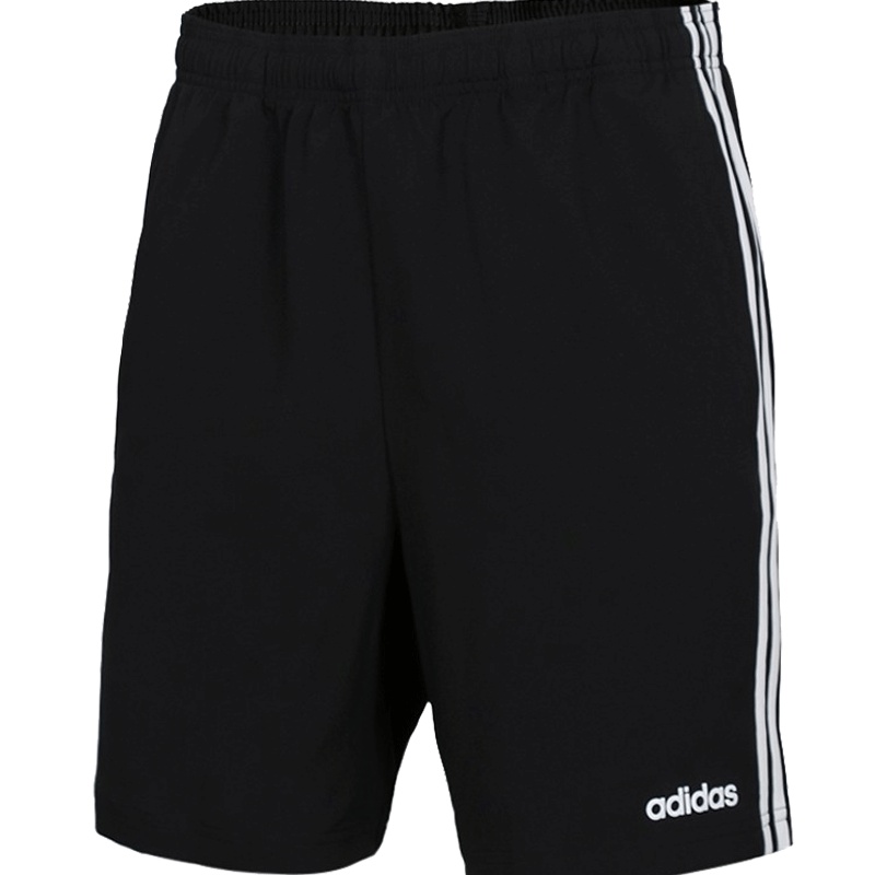 阿迪达斯男装短裤 新款三条纹经典五分裤宽松透气运动裤DQ3073