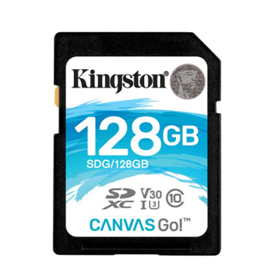 金士顿(Kingston) SD卡128G 兰卡 U3 V30 SDG/128G(读90m/s写45m/s)