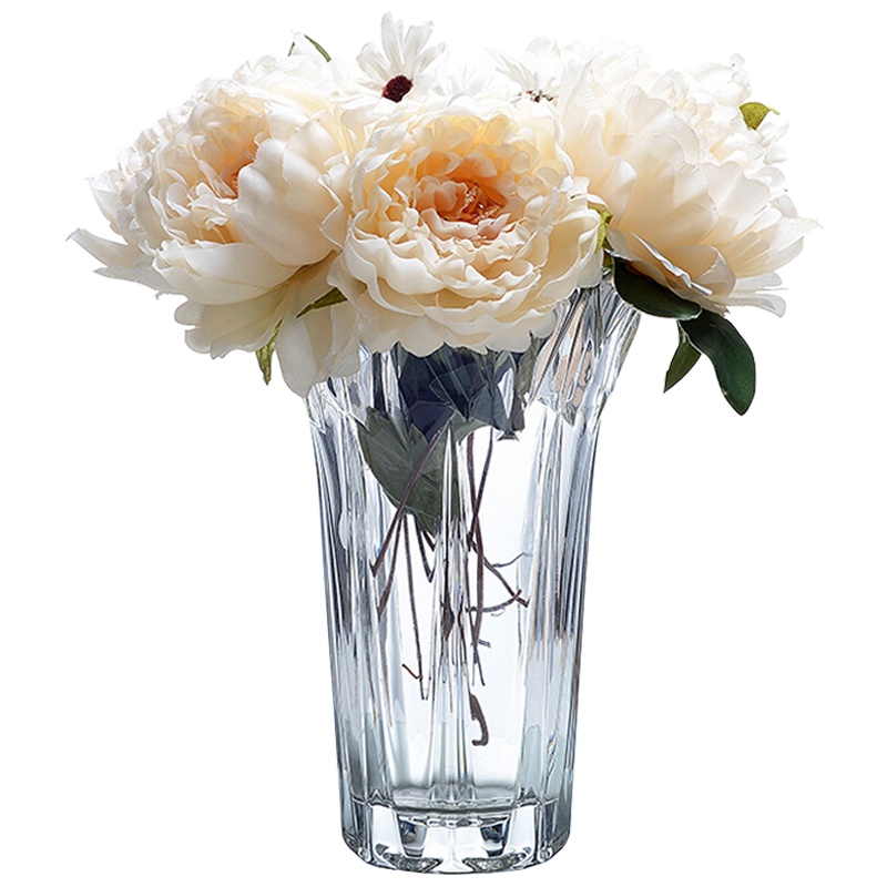 青苹果晶白透明玻璃花瓶鲜花水培植物花瓶花器玻璃瓶