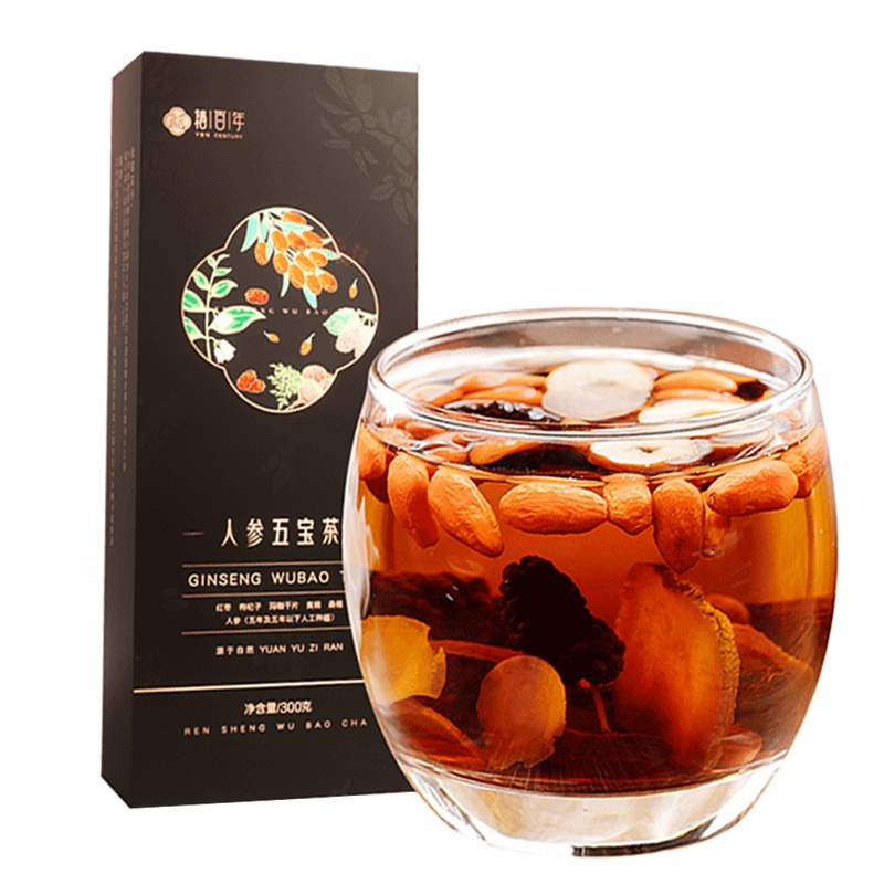 裕百年 五宝茶男人养生茶300g 枸杞茶玛咖补人参补品八宝男调理身养体茶