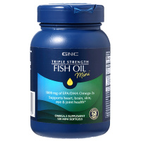 GNC/健安喜三倍效力浓缩深海鱼油胶囊120粒迷你装