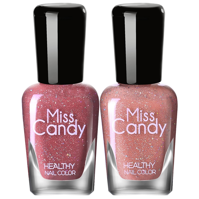 Miss Candy健康甲油可撕拉持久指甲油2瓶套装 MS237柚果蜜茶 7ml*2