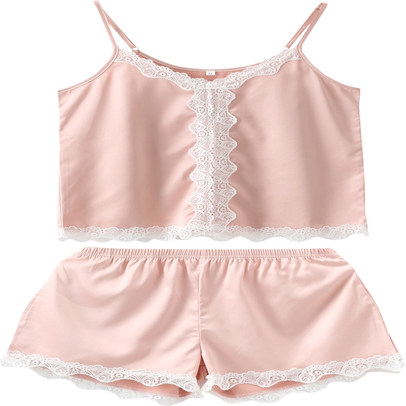 都市丽人甜美性感蕾丝休闲舒适家居服套装女士睡衣夏冰丝吊带睡裙2H8201