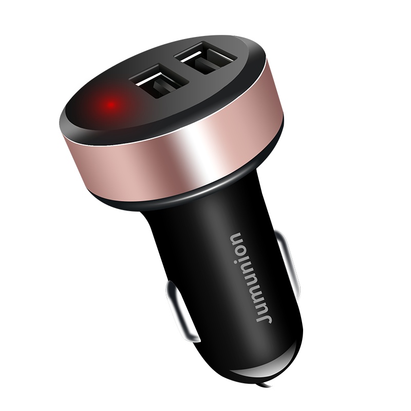 巨木 车载充电器自带充电线一拖二汽车用点烟器插头usb多功能快充转换24v手机车充大货车通用