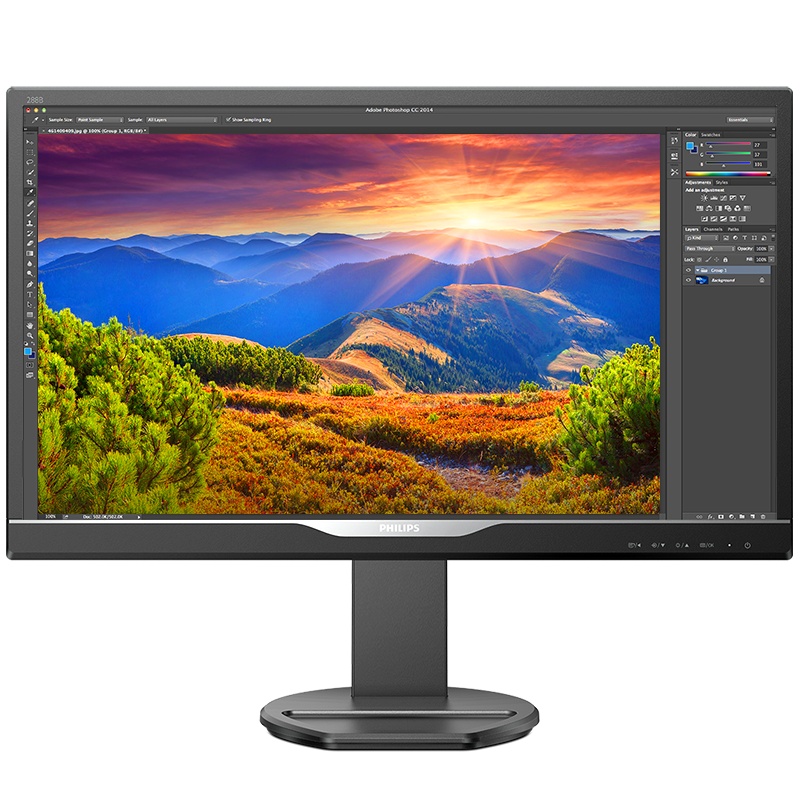 飞利浦 28英寸4K超高清 1毫秒响应 HDR画质优化10.7亿色 102%sRGB宽色域 升降旋转 288B9RN