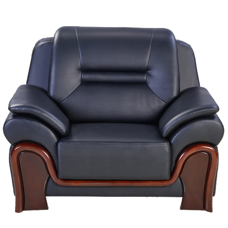 匡大 办公沙发组合商务接待西皮沙发组合三人位KDSF0808 黑色