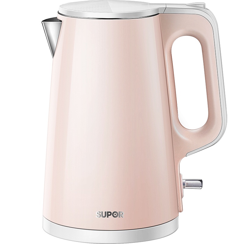 苏泊尔(SUPOR)1.5L 电水壶烧水壶家用 304不锈钢 自动断电 双层防烫STRIX温控器红色SW-15J623
