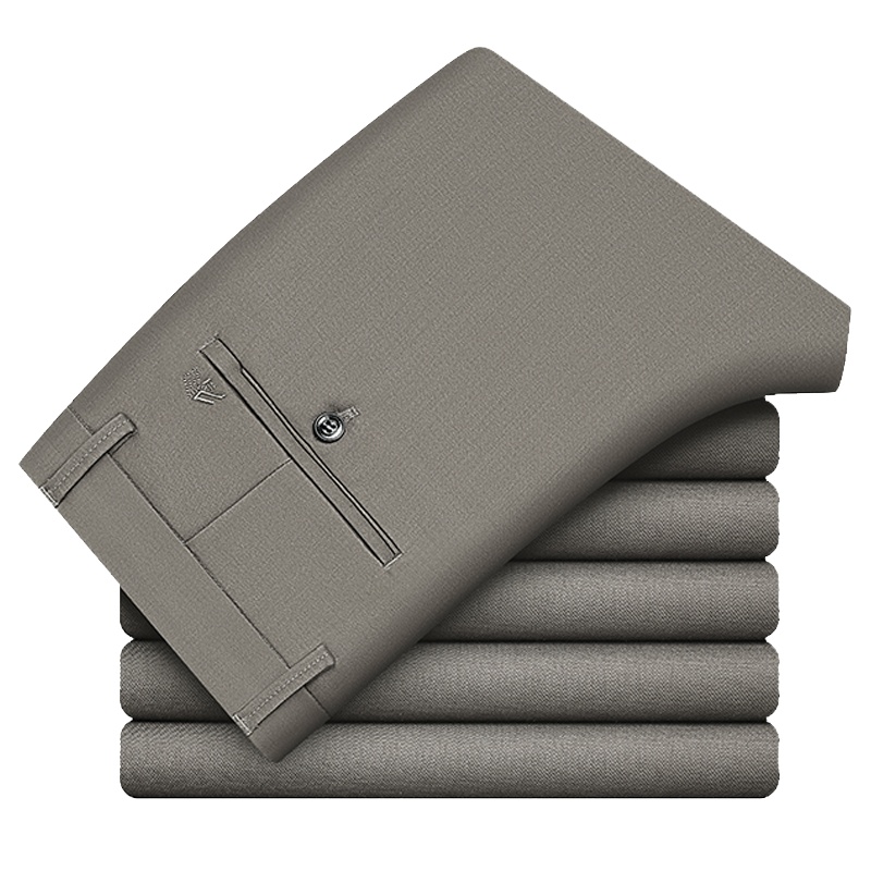 金盾KIN DON2021年夏季莫代尔天丝薄款休闲裤男中高腰宽松直筒弹力中青年男士休闲裤长裤工装裤男士大码男装时尚西裤男