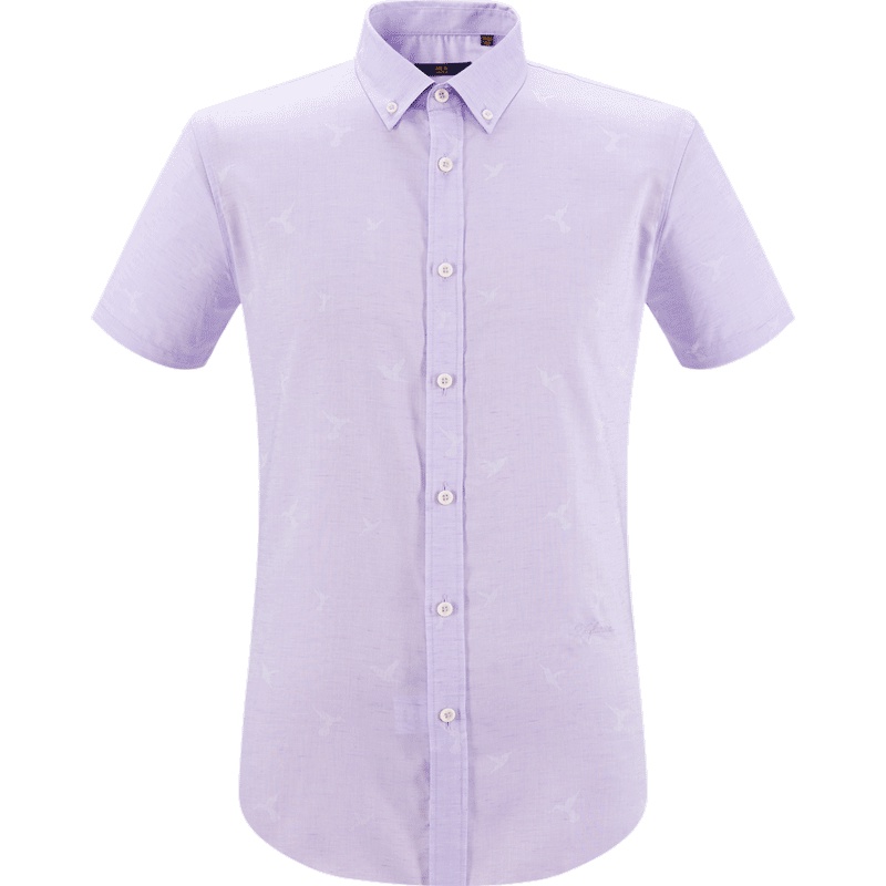 HLA海澜之家简约休闲短袖衬衫舒适短袖衬衫男HNECJ2E059A