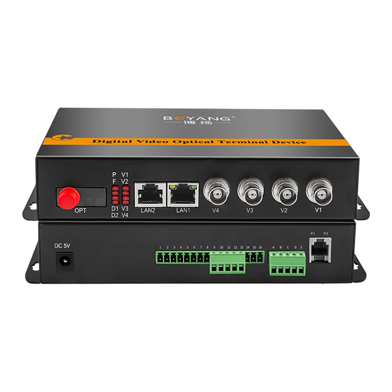博扬 综合业务电话光端机 1路电话+1路网络+2路双向视频+1路双向音频+RS232双向数据 一对BY-2V1ER