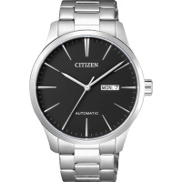 西铁城(CITIZEN)自动机械不锈钢表带黑色表盘简约时尚男表NH8350-83EB