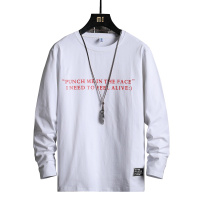 白渠夏季2021男士新款潮流宽松纯棉男装上衣服潮牌ins半袖体恤HL.3128