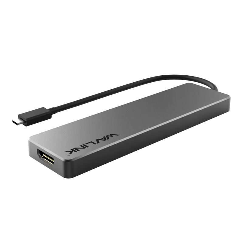 睿因(Wavlink) WL-UHP3407 Type-C笔记本扩展坞 USB多接口HDMI手机存储卡读卡器