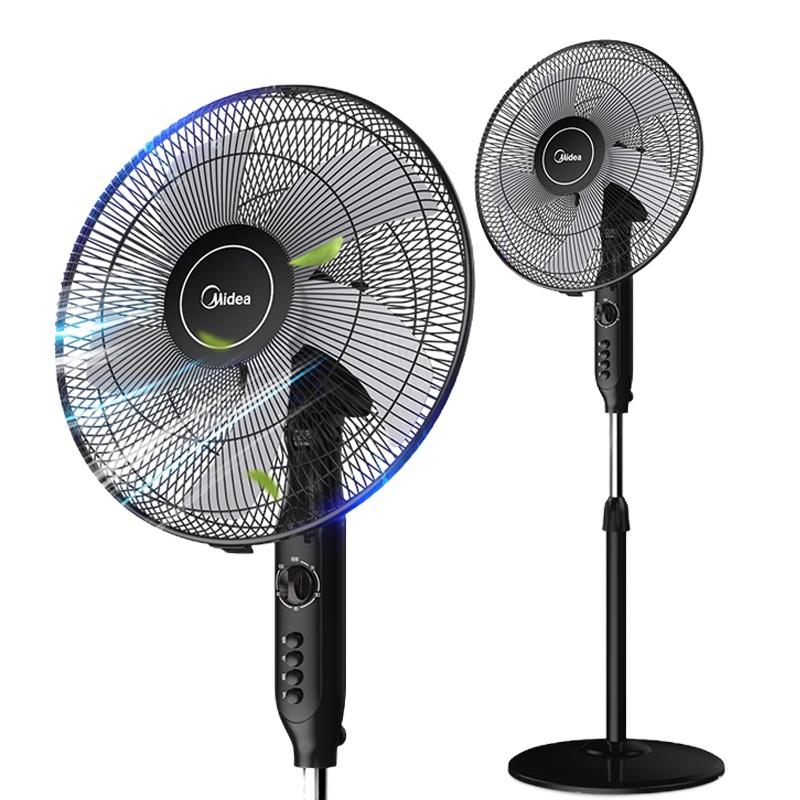 美的(Midea) 电风扇 FS40-15QW 五叶机械 可升降 摇头定时 落地扇 空调伴侣