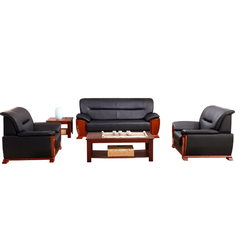 鑫环境 办公家具办公沙发简约办公室沙发茶几组合商务接待会客沙发