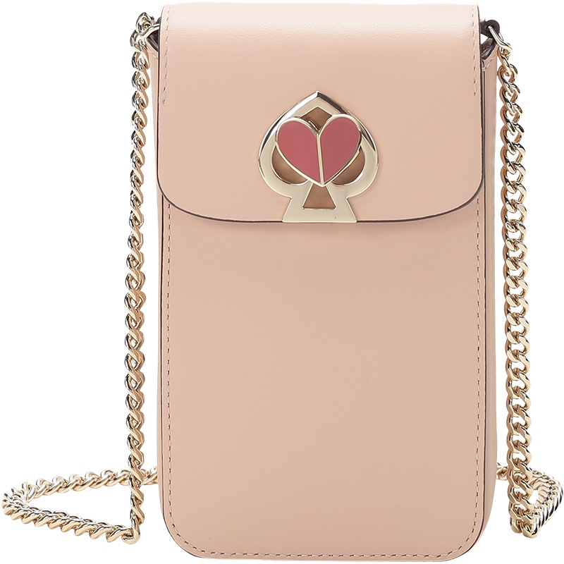 凯特·丝蓓 Kate Spade 奢侈品 女士牛皮革桃心旋锁单肩斜挎包手机包 PWRU7496