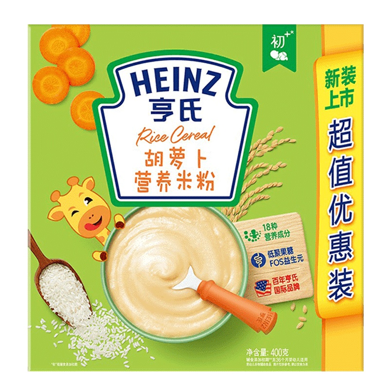亨氏(Heinz)胡萝卜营养米粉400g