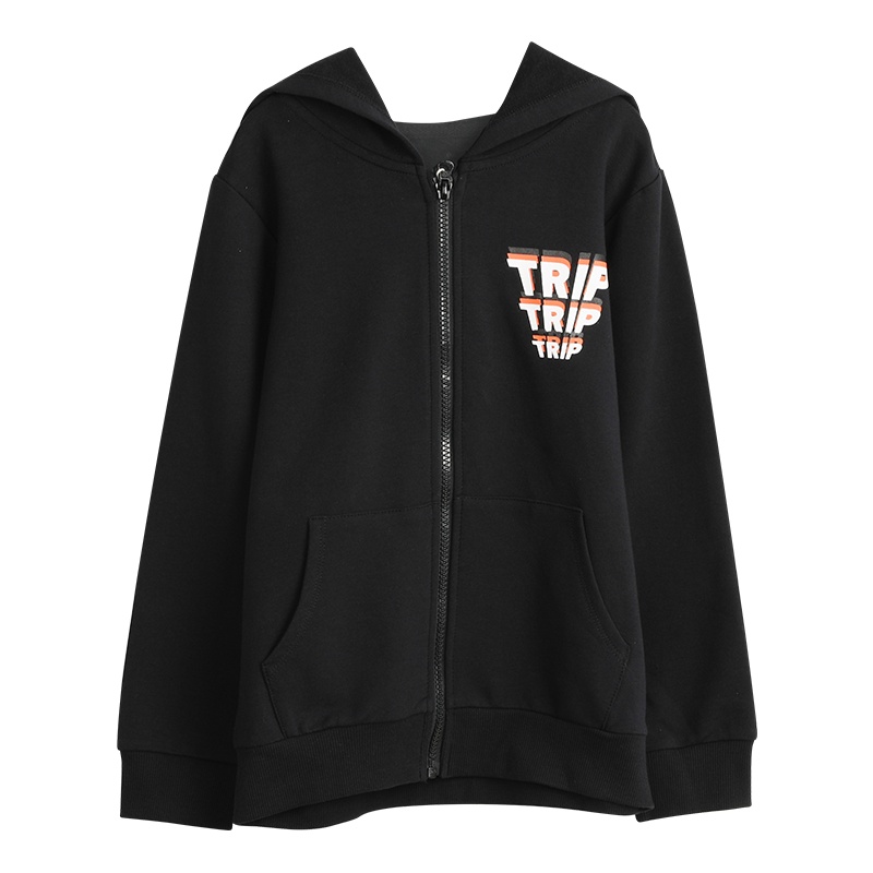 小红豆童装儿童连帽卫衣春秋新款男童新潮拉链卫衣VP0W111