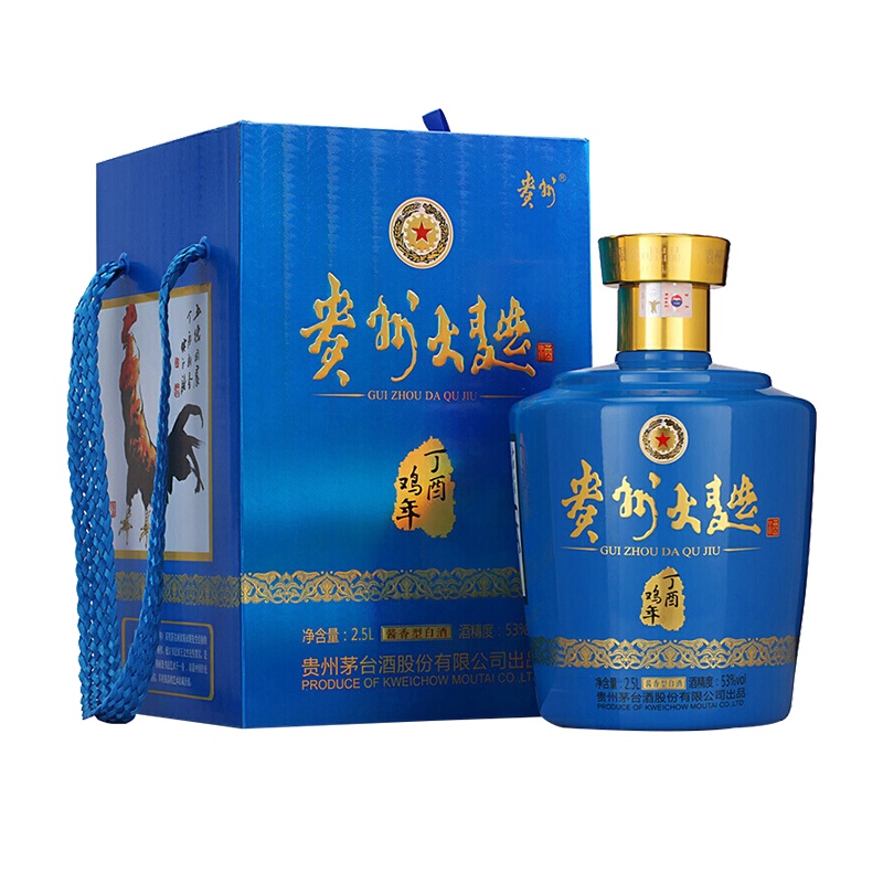 贵州茅台酒 贵州大曲 丁酉鸡年 生肖纪念酒 53度 2.5L 单瓶 酱香型 白酒