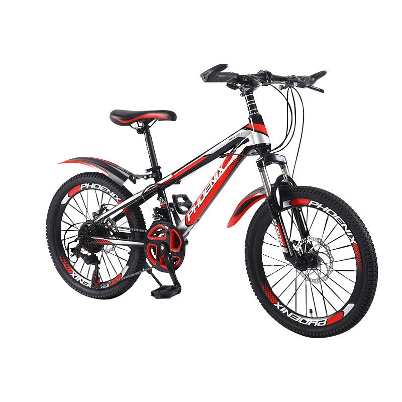 凤凰 山地车20/22寸自行车男女单速变速减震越野山地车 小学生赛车脚踏车