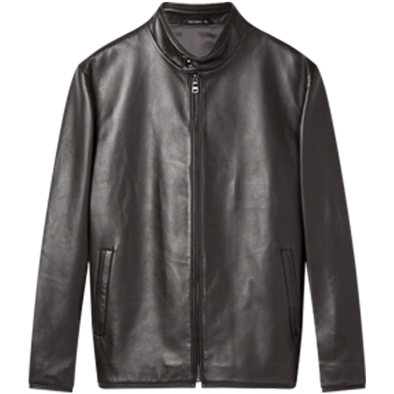 柒牌SEVEN男装皮衣秋冬季商务夹克外套男士休闲真皮夹克上衣