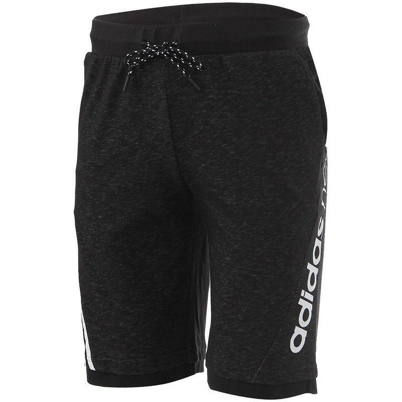 【自营】adidas阿迪达斯NEO男运动短裤男服休闲运动裤BQ0819 L BQ0819黑+白