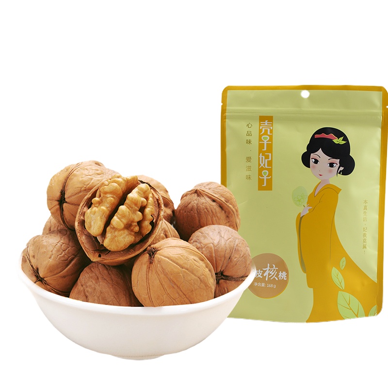 壳子妃子 休闲食品 纸皮核桃168g