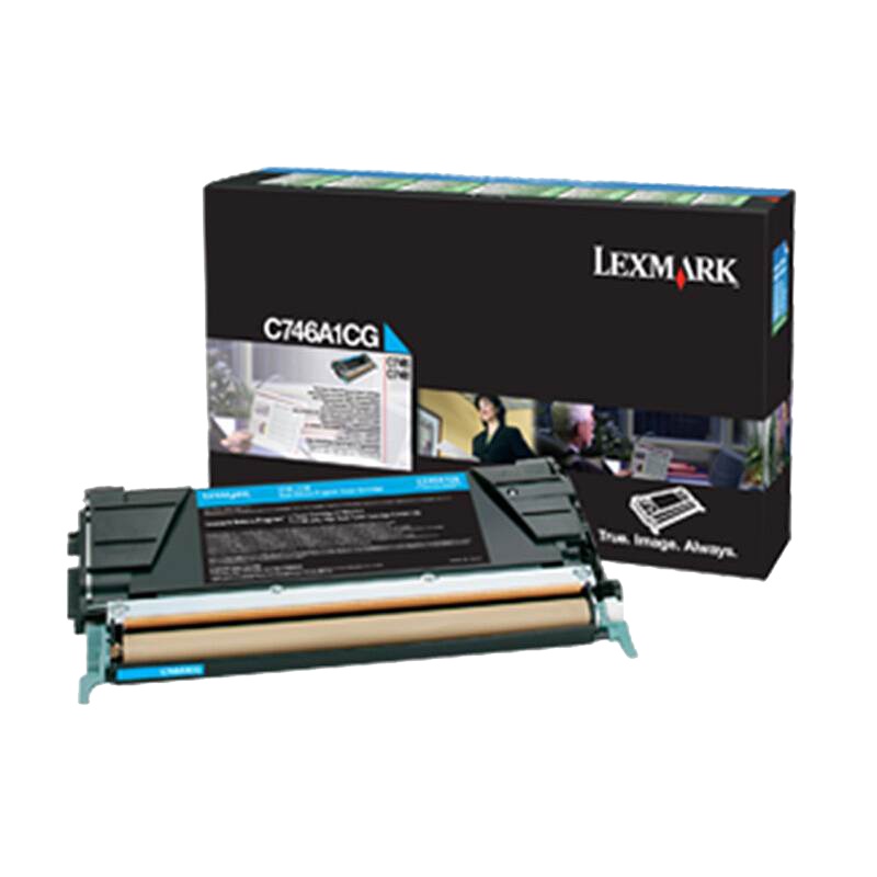 利盟 (Lexmark) C746A1CG 墨粉 7000页 蓝色 (适用 lexmark X74)(单位:件)