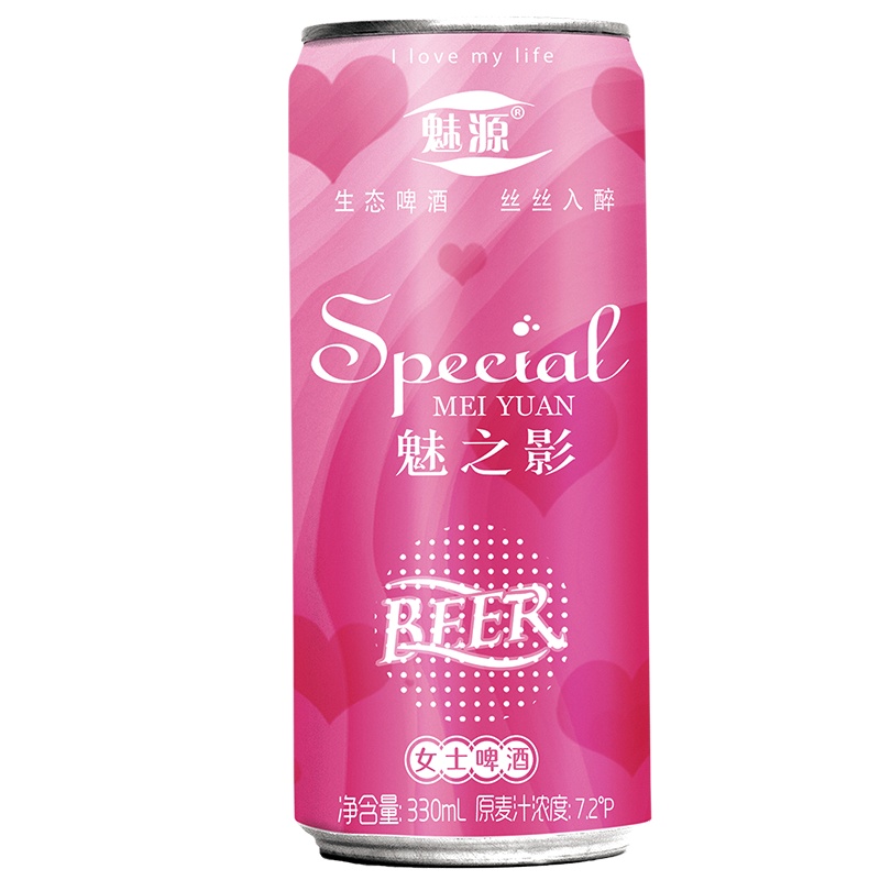 [工厂自营]魅源.魅之影女士啤酒2.2度水蜜桃果味啤酒330ml*6罐装