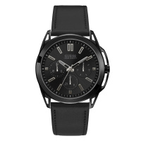 盖尔斯(GUESS)休闲潮流大表盘真皮石英男士手表W1217G1