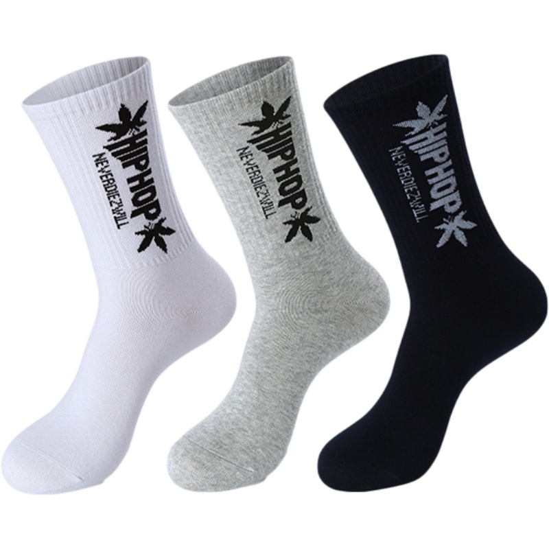 蓓乐妃长袜子男棉祙运动吸汗篮球个性潮春夏季羽毛球高中学生大童妹子高桶