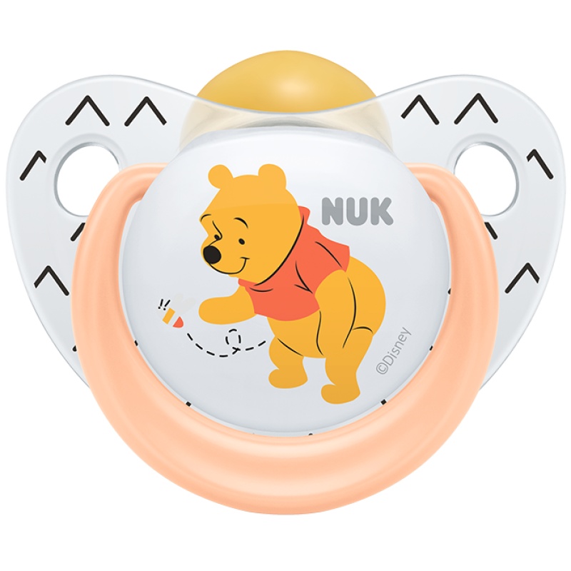 NUK迪士尼乳胶安抚奶嘴小熊维尼系列安抚奶嘴NUK安抚奶嘴0-6个月(图案随机发)