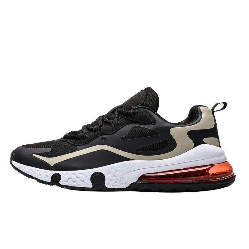 Amengze艾梦哲 2020新款男鞋 拼色气垫跑步鞋 低帮飞织网布运动鞋 透气旅游鞋慢跑鞋