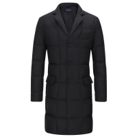 Youngor/雅戈尔冬季新品男士商务休闲白鸭绒立领长羽绒服外套967AQA