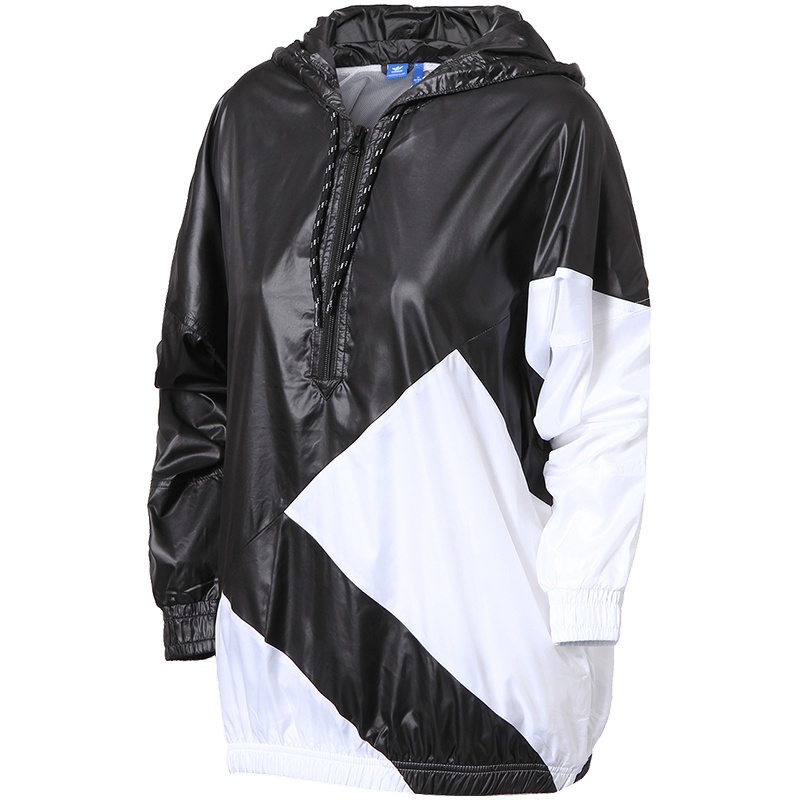 【自营】adidas阿迪达斯三叶草运动服女装长袖外套夹克运动服BP9237 32 BP9237黑+白