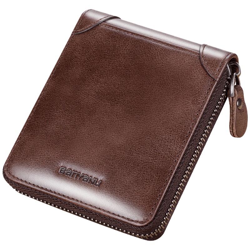 钱包男短款真皮大容量2021新款驾驶证卡包男士多功能牛皮潮牌皮夹