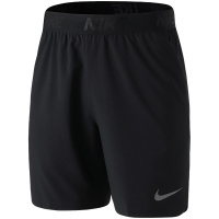 NIKE耐克男裤运动短裤轻便透气训练梭织短裤五分裤886372 L 886372-010黑+赤铁矿黑