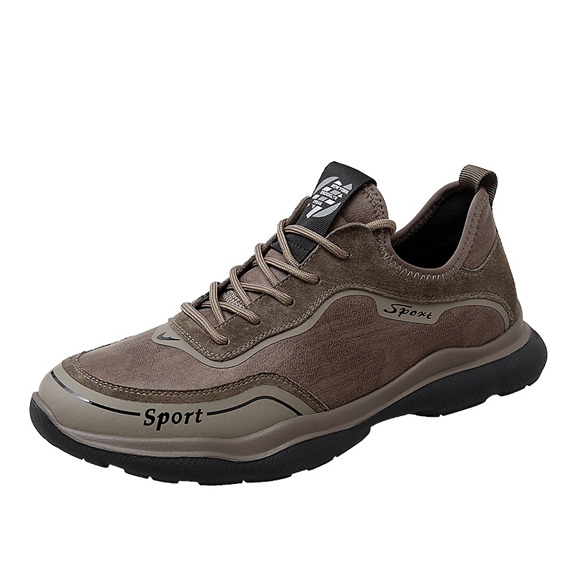 YIBULUOTUO男鞋2021新款秋冬韩版百搭复古运动潮鞋子真皮软底休闲皮鞋