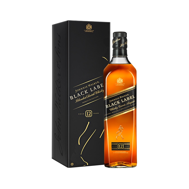 尊尼获加(Johnnie Walker)黑牌 调配型苏格兰威士忌 700ml 单支